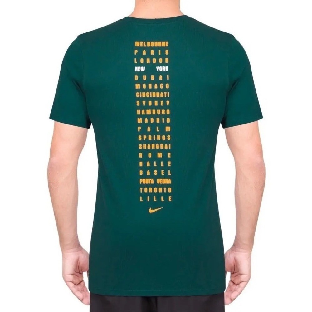 Nike Roger Federer RF 2018 US Open Tennis Double-Sided T-Shirt Men's M Green